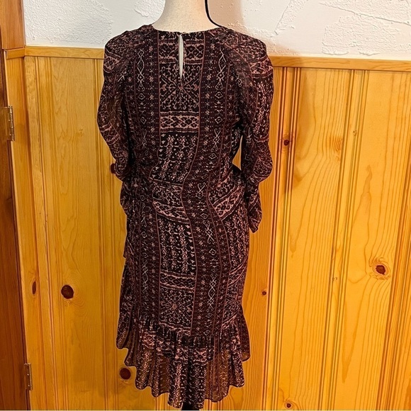 NWT Ulla Johnson Aicha Ikat Silk Chiffon Mini Dress Sz-8 - Picture 11 of 11